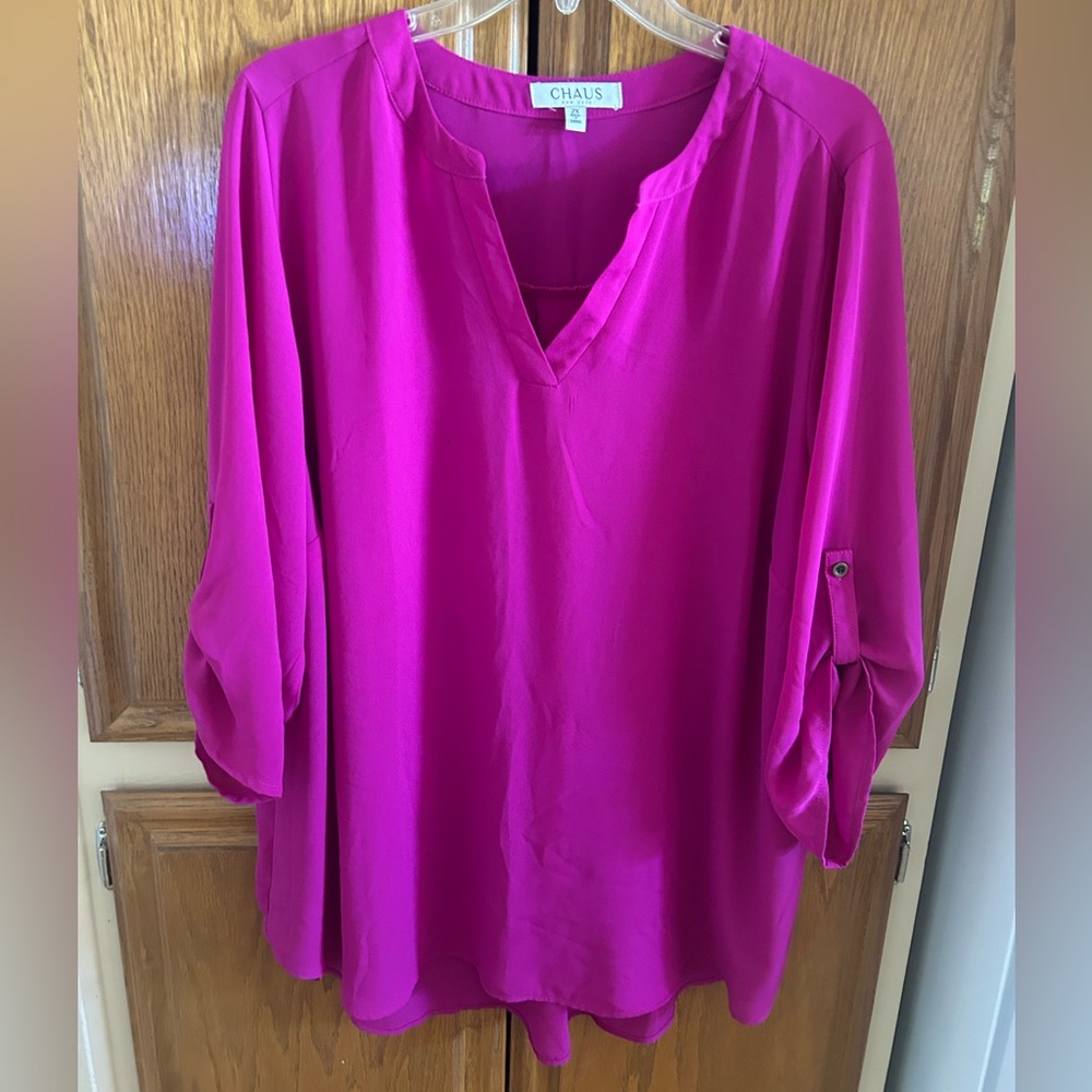 Chaus Women's Fuchsia Blouse - Picture 2 of 4